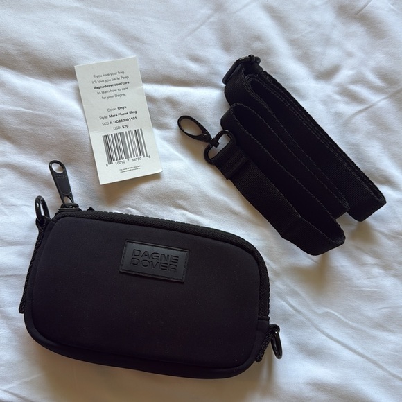 Dagne Dover | NWT Black Mara Neoprene Phone Sling - Picture 2 of 9